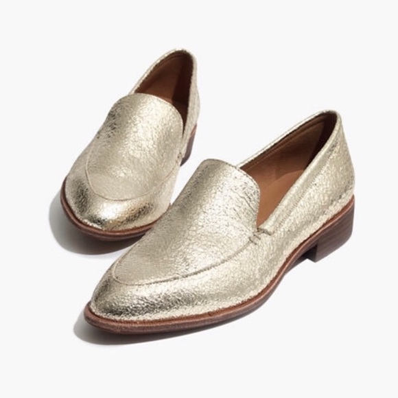 Madewell Shoes - Madewell Francis Loafer Metallic Crackle Slip Ons
